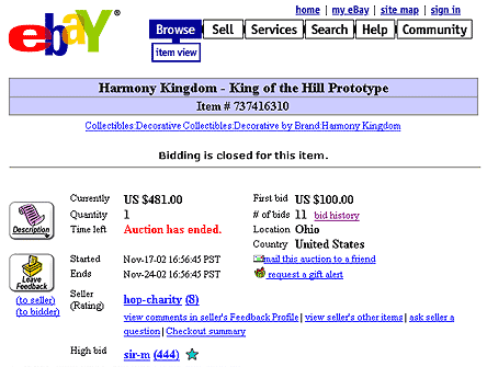Harmony Kingdom - King of the Hill Prototype