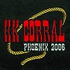 HK CORRAL logo on black polo