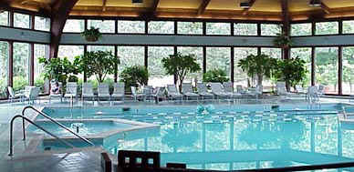Indoor pool at The Abbey Resort